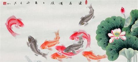 九隻魚|國畫九魚圖經典構圖及寓意解析